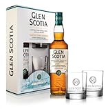 Glen Scotia Campbeltown Harbour Single Malt Scotch Whisky 40% vol. 0,7l Gift-Set mit zwei Tumbler-Gläsern