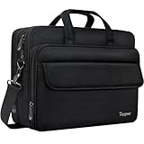 Taygeer Laptoptasche 17 Zoll, Erweiterbare Aktentasche Herren Groß Arbeitstasche Büro Business Notebooktasche Wasserdicht Laptop Tasche für Arbeit Reise Geschenke für Männer, Schwarz