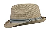 Black Jungle Peron Strohhut Sommerhut Strandhut Freizeithut Natur Trilby (Natur, 57 cm)