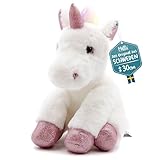 Mollis Kuscheltier - Kuscheleinhorn - 30 cm - Regenbogen - Plüschtier-Einhorn - Kinder-Kuscheltier - weiches Stofftier für Kinder und Babys