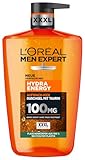 L'Oréal Men Expert XXXL Duschgel und Shampoo für Männer, Duschbad zur Reinigung von Körper, Haar und Gesicht, Herren Körperpflege für langanhaltende Frische mit Taurin, Hydra Energy, 1 x 1000 ml