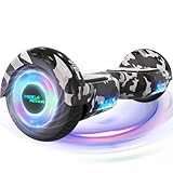 MEGA MOTION Hoverboard, 6,5 Zoll mit Bluetooth-Lautsprecher und LED-Radlichtern, geeignet für Kinder und Jugendliche