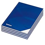 4er Pack Notizbuch / Kladde kariert 'Business blau' DIN A4 mit Hardcover-Einband, 96 Blatt, Notizheft, Tagebuch, Schreibbuch