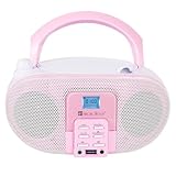 SingingWood GC01 Macarons Series Tragbarer CD-Player Boombox mit AM FM, Bluetooth, USB-Stereo-Radio, Kinder-CD-Player, LCD-Display, Front-AUX-Eingang, Kopfhöreranschluss, unterstützt Wechselstrom oder