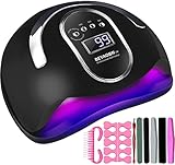 BEYAOBN 168W Nageltrockner UV LED Nagellampe Lampe für Nägel, Nail Dryer for Gel Nail Polish, Auto Sensor Curing Lamp with 4 Timer Settings, Professionelle Nail Tools for Fingernails and Toenails