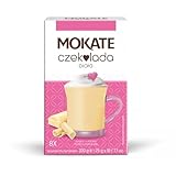 MOKATE® Hot Chocolate White - 1 Pack 200 g - 8 Säckchen - Weiße Schokolade Trinkschokolade Trinkmilchschokolade - Lösliches Instant Getränkepulver Smooth Creamy Kakao Pulver Getränke Intensives Aroma