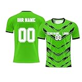 Personalisierte Fußball Trikot mit Namen Nummer Logo, Fussball Trikot T-Shirt Tops Jersey für Kinder Erwachsene Junge Herrn