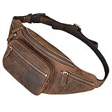 STILORD 'Caspar' Gürteltasche Leder Groß Vintage Bauchtasche für Herren Damen Kinder Hüfttasche Modern Belt Bag für Jogging Festival Urlaub Echtes Leder, Farbe:Honig - braun