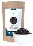 Blue Earl Grey Schwarzer Tee mit natürliches Bergamotte Aroma, Kornblumenblüten, Lose 100g | Schwarzer Tee Assam | WonderTea Blue Earl Grey Tea