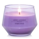 Yankee Candle Studio Duftkerze | Mittelgroße Kerze Lemon Lavender | Lang brennende Kerzen: 35-50 Stunden | Stilvoll designtes Glas mit lila Wachs | Perfekte Geschenke für Frauen & mehr