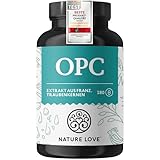 NATURE LOVE® OPC Traubenkernextrakt - 180 Kapseln - hochdosiert mit 800mg Extrakt je Tagesdosis - aus französischen Trauben - mit natürlichem Vitamin C - laborgeprüft, vegan, in Deutschland produziert