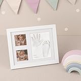 Personalisiertes Gipsabdruck Set Baby | Geschenke zur Geburt | Handabdruck & Fußabdruck Ton | Baby Geschenk | (Unpersonalisiert)