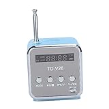 CAXUSD Digitaler Mini-Lautsprecher 360? Basslautsprecher Audio-Lautsprecher Tragbar Retro-Radio Kleine Lautsprecher Mini Schreibtisch Radio Autohupen Schlau Mini-Radio Mp3-player Anzahl