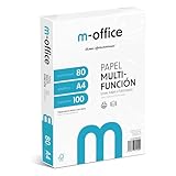 A4-Papier, 80 g, Packung mit 100 Blatt, Multifunktionspapier für Inkjet- und Laserdrucker, A4-Blätter, 210 x 297 mm, ideal für Büro und Zuhause · m-office (100 Blatt)