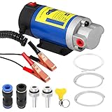 QLOUNI 12V 100W Ölabsaugpumpe Elektrisch Diesel Absaugpumpe 2-3L/min Ölwechselpumpe für Motorölwechsel Ölpumpe für Auto, Motorrad, Boot, LKW, Wohnmobil