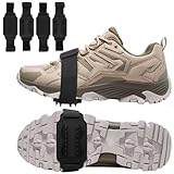 4 Stück Anti Rutsch Schuhspikes - Spikes für Schuhe Schuhkrallen Spikes - Schuhkrallen Schnee EIS Spikes Sohle Wandern Spazieren Hiking Walking Winter(Einstellbare Größe)