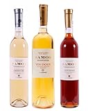 Samos Likörwein 3er Probierset | Samos Vin Doux 0,75l | Samos Anthemis 0,5l | Samos Grand Cru 0,5l | + 1x 20ml ElaioGi Olivenöl