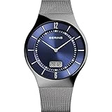 BERING Herren Analog Funk Collection Armbanduhr mit Edelstahl Armband und Saphirglas