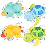 Thursday April 4 Stück Baby Wasserspielzeug, Badespielzeug Baby, Badewannenspielzeug, Badespielzeug Baby ab 1 Jahr, Uhrwerk Schwimmbad Spielzeug, Geschenke für Kinder Jungen Und Mädchen