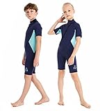 Summshall Neoprenanzug Kinder，2MM Neopren Shorty Wärmender Badeanzüge für Mädchen Jungen Thermal Taucheranzug Ultra Stretch Wetsuits für Wassersport