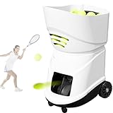 LSBHPPD Tragbare Tennisballmaschine, intelligente automatische Ballwurfmaschine, mit Fernbedienung und App, Einstellbarer Abschusswinkel,für Anfänger im Einzeltraining im Sport