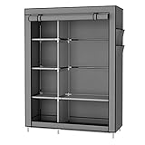 Kleiderschrank Faltschrank Wäscheschrank Schrank Kleidung Speicherorganisator Canvas 105 * 45 * 170 cm Grau