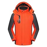 Generisch Snowboardjacke-Herren-Bunt, Skijacke Herren Winddicht Winterjacke Wanderjacke Mit Kapuze Warm Snowboardjacke Outdoorjacke Atmungsaktiv Thermojacke Skianzug Wasserdicht Funktionsjacke