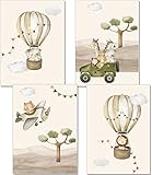 artpin® Poster Kinderzimmer Deko - Bilder Babyzimmer Junge Fahrzeuge P82