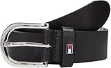 Tommy Hilfiger Damen Gürtel New Danny Belt Ledergürtel, Schwarz (Masters Black), 90