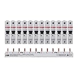 ABB Set 12x Leitungsschutzschalter S201-B16 + 1x Phasenschiene PS3/12