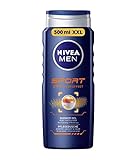 Nivea Men Duschgel für Körper, Gesicht & Haar, Flasche, Sport, 3er Pack(3 x 500 ml)