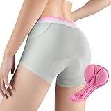 ROCKBROS Radunterhose Damen mit 3D Gel Gepolstert, Radsport Unterwäsche Radlerhose Kurz Fahrradhose Atmungsaktiv Schnelltrocknend Fahrradshorts