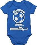 Shirtracer Baby Body Junge Mädchen - Zur Geburt - Fussballstar loading - 3/6 Monate - Royalblau - neugeborene geschenk born 2023 fußball babysachen jungen geburtgeschenk babygeschenke bz10 geschenke