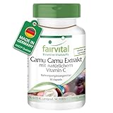 Fairvital | Camu Camu Kapseln - natürliches Vitamin C - 1000mg Camu Camu Extrakt pro Tagesdosis - HOCHDOSIERT - VEGAN - 90 Kapseln