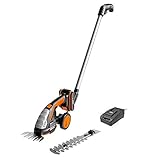 WORX 18V(20V MAX) Akku Gras- und Strauchschere WG801E.3, PowerShare, Heckenschere Rasenschere 12 cm Strauchtrimmer, 10 cm Grasmesser, Teleslopstiel Rasenkantenschere