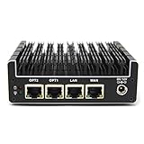 Protectli Vault FW4B - 4 Port, Firewall Micro Appliance/Mini PC - Intel Quad Core, AES-NI, 8GB RAM, 120GB mSATA SSD - Compatible with pfSense/OPNsense etc