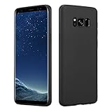 HSP Schwarze Hülle kompatibel mit Samsung Galaxy S8 | Premium TPU Silikon Case | Geeignet für Induktives Laden | Kratzfest Stoßfest | Matte Oberfläche | Passgenaue, weiche, dünne Schutzhülle