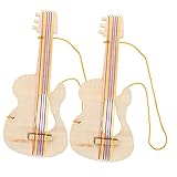 ifundom 2St Holzgitarre unvollendetes Gitarrenspielzeug Kleinkind Gitarre kinderspielzeug kinderinstrumente Kid Toys Unbemalte Kindergitarre Unfertiges Gitarrenspielzeug aus Holz hölzern