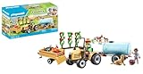 PLAYMOBIL Country 71442 Traktor mit Anhänger und Wassertank, frische Ernte auf dem Bauernhof, spielerisches Lernen über die Umwelt, nachhaltiges Spielzeug für Kinder ab 4 Jahren