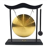 Goodyouge Gong mit Schlägel Klein Wind Gong Messing Desktop Gong Tam Tam Gong (Type1)