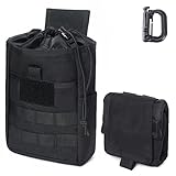 WYNEX Molle Dump Pouch, Taktische Schleuder Munitionstasche Faltbare Mag Dump Pouch Magazin Utility Roll Up Wiast Tasche Kordelzug für Belt Pack Zubehör