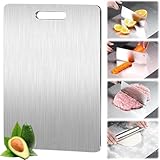 Titan Schneidebrett,Titanium Cutting Board,Doppelseitiges Schneidebrett in Lebensmittelqualität,Schneidebrett für Fleisch,Obst,Gemüse(S)