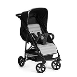 Hauck Buggy Rapid 4 bis 25 kg, Kinderbuggy Klein Zusammenklappbar, mit Liegefunktion, Höhenverstellbar, Großer Korb, Schwarz Grau