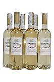 6x 750ml Tsantali Moscatos Limnos Weißwein edelsüß griechischer Muscat-Wein 15% Süßwein Likörwein Dessertwein Set sortenrein + 2x10ml Olivenöl von Kreta Griechenland