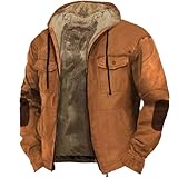 Mantel Herren Winter Lang Warme Jacke Vintage Mantel Sportmantel Dicke Mäntel Loose Mäntel Oberbekleidung Slim Fit Parka Elegant Windbreaker Mittellange Kleidung Soft Touch, braun, L