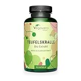 Bio Teufelskralle Kapseln Vegavero® | 1.665 mg mg pro Tagesdosis | BIO EXTRAKT mit 2,7% Harpagosid | Afrikansiche Teufelskralle aus Südafrika | Deutsche Produktion | Ohne Zusatzstoffe | 90 Kapseln