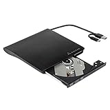 SALCAR Premium Laufwerk extern für DVD/CD - Brennsoftware - Für Windows und weitere Notebooks - externer DVD-Brenner - USB 3.0 - Schwarz