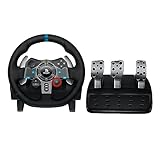 Logitech USB G29 Driving Force Gaming Rennlenkrad, Zweimotorig Force Feedback, 900° Lenkbereich, Racing-Lenkrad, Verstellbare Edelstahl Bodenpedale, PS4/PS3/PC/Mac - UK-Stecker - Schwarz, PC