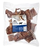 Dehner Lieblinge Hundesnack, Leckerli 100 % natürlich, Zahnpflege und Kausnack für ausgewachsene Hunde, Rinderstrossen, 500 g