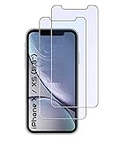 Cracksin Panzerfolie für iPhone X/XS [2 Stück] Displayschutzfolie Schutzfolie 9H [kein Glas] Nano-Tech 9H Glas Folie,100% Fingerabdrucksensor [5.8 Zoll]